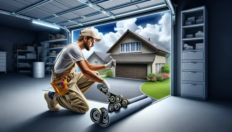 Garage Door Roller Replacement in Bedford
