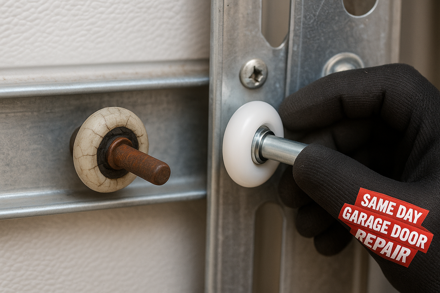 Garage Door Roller Replacement service in Darien