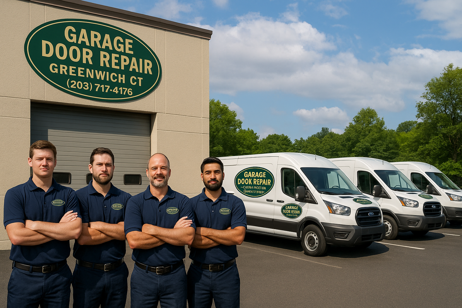 Our professional team at garage door repair Greenwich ct